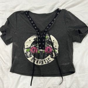Lace Up Rocker Crop Top